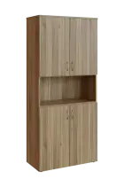 N 5 - 84DN kancelářská skříň, 4-dveřová/nika, 1800x800x400, ořech světlý